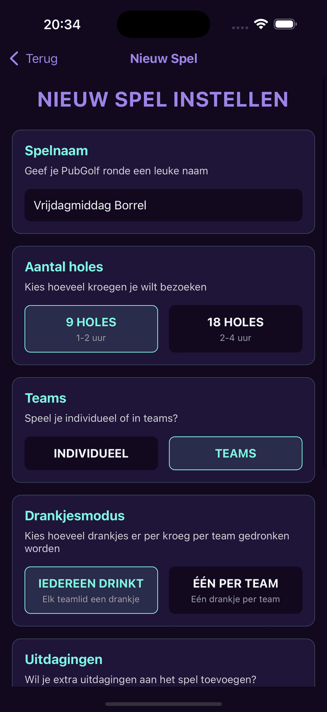 PubGolf App Screenshot
